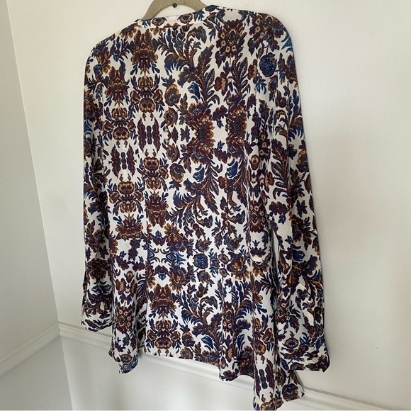 ANTHROPOLOGIE Sanctuary Paisley Print 90s Style Button Up Long Sleeve Blouse XS - Picture 7 of 8